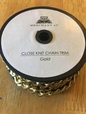 Merchant 41* close knit 100% iron gold chain trim 3 yd